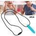 2pcs Silicone Baby Teether Necklace Set - Sky Blue | Teething Chewy Toys for Infant Oral Care and Relief from Gum Pain and Itching - Buy Online on GoSupps.com