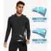 Magcomsen Men's UV Protection Shirt - UPF 50+ Long Sleeve Hooded Rashguard Fast Drying Sport Shirt Thumb Hole Black XXL - Buy Online on GoSupps.com