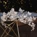 Lurrose Baroque Wedding Crown - Crystal Butterfly Flower Tiara for Women and Girls - Buy Online on GoSupps.com