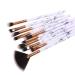 Jootuepo 10pcs Brazen Marble Makeup Brush Set - Soft Hair Eyeshadow Eyebrow & Eyeliner Brushes for Flawless Eye Makeup - Buy Online on GoSupps.com