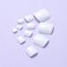 Handcess Square Glossy White False Toe Nails - 24 PCS Full Cover Artificial Stick-On Nail Tips for Women & Girls - Buy Online on GoSupps.com