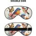 Buy BREAUX Birds Flowers Butterfly Print Double Sided Eye Mask - Blackout Eye Mask for All Night Sleep - Perfect for Women & Men - Buy Online on GoSupps.com