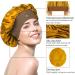 4-Piece Wide Band Satin Cap Sleep Bonnet Set for Women - Black, Wine Red, Gold, Silver - Buy Online on GoSupps.com