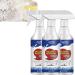 Jue Fish Mildew Removal Spray Bathroom Descaler Spray Stubborn Stains Cleaner Stone Stain Remover Cleaner Suitable for Walls Tiles Floors Sinks Bathtubs and Toilets (3PCS)
