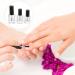 Frcolor Empty Nail Polish Bottle Set - Square Shape with Brush - 3pcs (5ml 10ml 15ml) | Ideal for DIY Nail Art | International Shipping Available - Buy Online on GoSupps.com