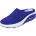 Pgojuni Diabetic Wedge Sneakers for Women 2023 - Orthopedic Air-Cushion Slip-On Walking Shoes - Size 7.5 - A1 Blue - Buy Online on GoSupps.com