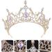 Shop Lurrose Baroque Bridal Crown | Red Gold Crystal Tiara for Weddings | Vintage Princess Headpiece - Buy Online on GoSupps.com