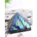 Natural Crystal Rough Natural Labrador Feldspar Crystal Pyramid Rock Specimen Living Room Elongated Stone Ornaments Gifts 1PC - Buy Online on GoSupps.com