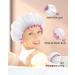 Mikimini XL White Shower Hood for Long Hair - Reusable Waterproof Soft & Flexible Bathing Hair Cover (1 Piece) with Pink Tip - Buy Online on GoSupps.com