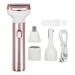VOCOSTE 4 in 1 Electric Shaver Set for Women Rechargeable Rose Gold Tone