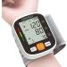 Automatic Wrist Blood Pressure Monitor: Adjustable Cuff + 2AAA Battery and Storage Case - Irregular Heartbeat Detector & 198 Readings Memory Function & Large LCD Screen