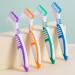 4-Piece Prosthetic Toothbrush Set | Portable Double-Sided Denture Care Brushes in 4 Colors - Effective Multi-Layered Cleaning - Buy Online on GoSupps.com