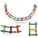 Colorful Wooden Bird Ladder Toy Swing Bridge for Parrots - 27.6 In, 12 Steps - Buy Online on GoSupps.com