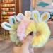 8 pieces hair tie with rabbit ears scrunching plush hair tie fluffy hair hair tie elastic hair rings fluffy ponytail holder christmas rubber bands hair jewelry for women girls