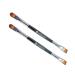 Winstonia Set of 2 Angled Eye Shadow Blending Highlight Brow Brush Multi-purpose Travel Kit Everyday Uses
