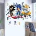 Speed Power Red Hedgehog Anime Cartoon Wall Stickers 3D Breaking Wall Decals - Wall Decor for Bedrooms & Living Room - Buy Online on GoSupps.com