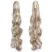 SEGO 24" Inch Ponytail Hair Extension Clip In With Jaw/Claw - Sandy Blonde & Bleach Blonde - Synthetic Hairpieces Curly Ponytail Extension - Buy Online on GoSupps.com