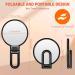 Auxmir Hand Mirror Makeup Mirror with Handle 1X/30X Double-Sided Magnifying Mirror with Stand 360 Adjustable Foldable Shaving Mirror 4.9In Portable compact Mirror for Home Travel Black - Buy Online on GoSupps.com