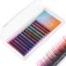 Color gradient false eyelashes color colored long eyelashes natural look eyelashes handmade reusable color colorful artificial eyelashes (10mm)