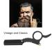 Classic Retro Sonew Razor for Men - Wooden Handle Beard Styling Set | Multifunctional Black Razor - Buy Online on GoSupps.com