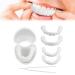 Brigtviee immediately veneer Temiere Temporary Press Teeth Veneers smile false teeth above and below provisional dentures with mini tweezers for men and women tooth whitening 2 pairs