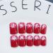 Jovono Red Glitter Acrylic Full Cover Artificial Fingernails - Elegant Clip-On Nails for Weddings Birthdays & Parties - No Adhesive Required - Buy Online on GoSupps.com