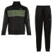 adidas Boys' Tricot Jacket & Pant Clothing Set 6 Essential Tricot Black With Green