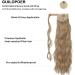 GUILOPOER Wrapped Ponytail 55 cm Long Curly Hairpiece Braid Clip in Ponytail Wavy Curly Synthetic Hair Extension for Women (27/613) - Buy Online on GoSupps.com