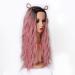 Long Pink Wavy Wig for Women - Curly Synthetic Hair for 50s 60s 70s 80s Cosplay - International Shipping Available - Buy Online on GoSupps.com