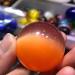 Rare Natural deep Yellow cat Eye Crystal Ball Beautiful Full of Texture (Size : 40mm)