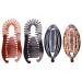 Nifocc Interlocking Banana Combs Stretch Flexible Hair Combs Clips Fishtail Ponytail Holder Clips for Women and Girls 4 Pcs Brown and Black