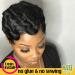 YOLANFAIRY Short Pixie Cut Brazilian Human Hair Wig for Black Women - Ocean Wave Remy Human Hair Mommy Wig - Affordable Party Wig (Black 1B) - Buy Online on GoSupps.com
