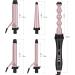 Prizm Pro Clamp Curling Iron Set 5 Interchangeable Barrels 11 Adjustable Temp Dual Voltage Rose Pink Perfect for Travel & Beautiful Curls - Buy Online on GoSupps.com