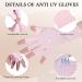Vabean 4 Pairs Manicure Gloves | Anti-UV Protection for Gel Nails | Fingerless UV Light Gloves | Women's Nail Care Gloves in Pink, Purple, Beige, Light Gray - Buy Online on GoSupps.com