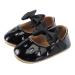 LACOFIA Baby Girls Anti-Slip First Walking Shoes Infant Bowknot Mary Jane Princess Party Shoes Prewalkers 3-6 Months F Black