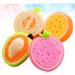 FRCOLOR 12 Pcs Soft Exfoliating Sponge Loofahs - Bath Pouf Scrubber for Cleaning & Shower - Earth Tones Fruit Shaped Sponges for Kids - Buy Online on GoSupps.com