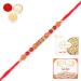 Ghasitaram Gifts Rakhi for Brother Rakhis Online - 6945 Rakhi Thread with 200 GMS of Kaju katli and 200 GMS of Soan Papdi Rakhi with 200 GMS of Kaju katli and Soan Papdi