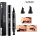 Eyebrow - Eyelashes Liquid & Eyeliner Pencil - Long-Lasting Smudge Proof Waterproof Double Tip for Sensitive Eyes and Normal False Lashes Shakven Big - Buy Online on GoSupps.com