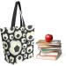 Cute Soccer & Football Pattern Large Canvas Tote Bag - Black/White Multi001 - Buy Online on GoSupps.com