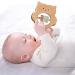 Wood Rattles for Babies | Sensory Teething Toys | Moxeupon Owl Baby Bite Ring for Teething Relief & Improved Vision - Buy Online on GoSupps.com