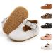 Sonsage Infant Baby Boys Girls Oxford Shoes Pu Leather Lace-Up Anti-Slip Trainer Soft Rubber Sole Toddler First Walking Sneakers 0-6 Months B White
