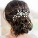Ushiny Crystal Hair Pins - Silver Rhinestone Bridal Headpiece & Pearl Hair Accessories for Women & Girls - Buy Online on GoSupps.com
