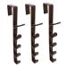 Parliky 3pcs Door Coat Hook Hat Hooks Coat Hangers Sundries Hanger Bag Door Back Hook Hanger Door Hook Towel 28.5X3.8X2CM Brown