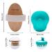 Shampoo Brush Set - Silicone Hairbrushes & Scalp Massager - Body Brush for Blood Circulation - Perfect Gift in Green - Buy Online on GoSupps.com