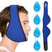 Hilph Face Ice Pack Wisdom Teeth Ice Pack Wrap for Facial, Head, Chin Pain Relief, Adjustable Jaw Ice Pack Wrap with 4 Gel Cold Packs for Facial & Oral Surgery, TMJ Pain, Mouth Pain Light Blue Pvc Pack