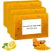 Sgjwyc Set of 3 lightening soaps with lemon turmeric and kojic acid turmeric shower gel for women for the face for all skin types