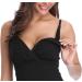 Maternity Nursing Nightdress | Pregnancy Breastfeeding Hospital Gown | Black Chemise - Buy Online on GoSupps.com