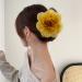 Cinaci 4 Pack Large Flower Hair Claws Clips - Red Yellow Green Black Rose - Chiffon Bows Jaw Barrette Clamps - Floral Ponytail Holder Bun Decorative Accessories for Women Girls - Buy Online on GoSupps.com