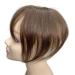 Anemone Jewelry Human Hair Topper with 3D Air Bangs - Brown Clip-In Hairpiece for Women, Mini Short Straight Wiglet for Volume and Gray Hair Coverage - Buy Online on GoSupps.com