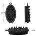Rampula Silicone Body Peeling Brush | 2-in-1 Shower & Shampoo | Scalp Massage for Dry & Wet Use | Hygienic & Effective | Black - Buy Online on GoSupps.com